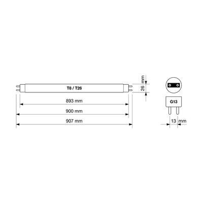 Лампа кварцова BactoSfera BS 30W T8/G13-OF
