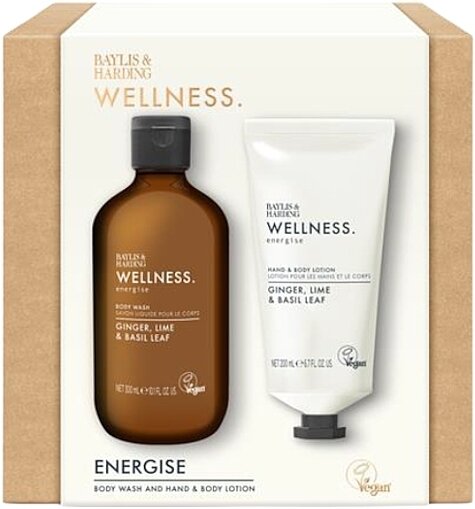 Набір Baylis & Harding Wellness для догляду за тілом Імбир, лимон і базилік (Гель для душу 300 мл + Лосьйон для рук і тіла 200 мл)