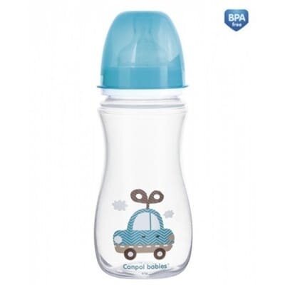 Пляшечка антиколікова Canpol Babies EasyStart Toys 35/222_blu з широким отвором, 300 мл