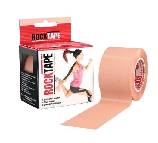 Кінезіо тейп RockTape Classic 5 см x 5 м, бежевий