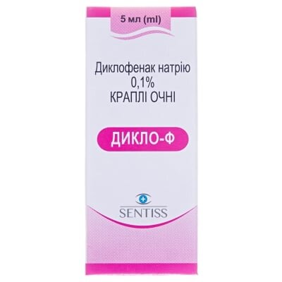 Дикло-Ф краплі оч. 0.1 % по 5 мл у флак.-крап.