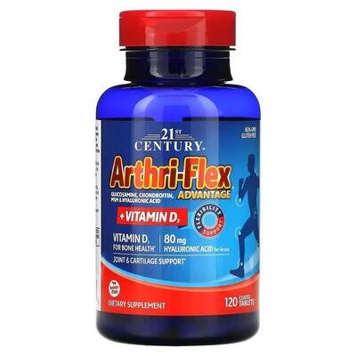 Комплекс Артрі-флекс Плюс з вітаміном Д 21st Century Arthri-Flex Advantage, 120 таблеток