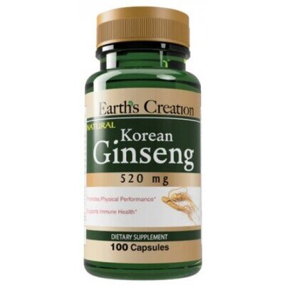 Корейський женьшень Earth's Creation Korean Ginseng, 100 капсул