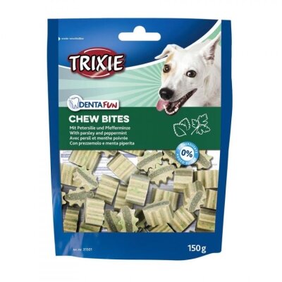 Ласощі для собак Trixie Denta Fun Chew Bites з петрушкою і м'ятою, 150 г