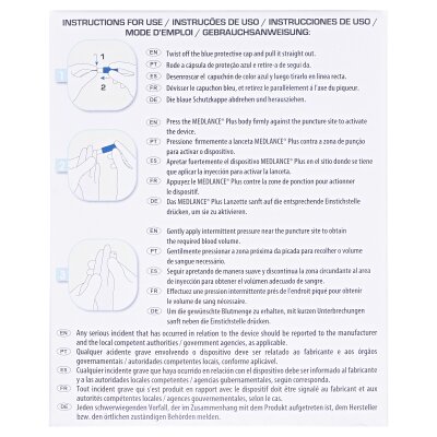 Ланцет Medlance Plus Universal автоматичні, стерильні G21 (синій), 200 штук