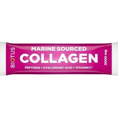 Морський колаген Biotus Marine Sourced Collagen Peptid+Hyaluronic Acid з гіалуроновою кислотою і вітаміном С порошок 5000 мг по 5,15 г №1 в саше