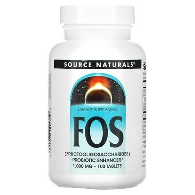 Фруктоолігосахариди Source Naturals FOS 1000 мг, 100 таблеток
