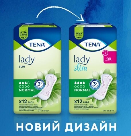 Прокладки урологічні Tena Lady Slim Normal, 12 штук
