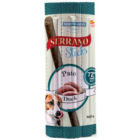 Ласощі для собак Mediterranean Natural Serrano sticks палички з качкою, 16 штук