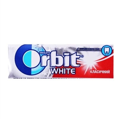 Жувальна гумка Orbit White Класичний без цукру з ароматом м'яти, 14 г