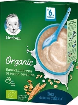 Каша молочна Gerber Organic пшенично-вівсяна для дітей з 6 місяців, 240 г