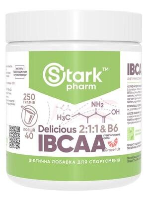 Амінокислоти Stark Pharm Stark IBCAA 2-1-1 & Vit B6 Delicious смак грейпфрут, 250 г