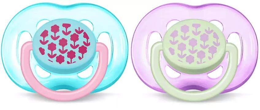 Пустушка силіконова Philips Avent Freeflow SCF172/22 ортодонтична дихаюча, 6-18 місяців, 2 шт