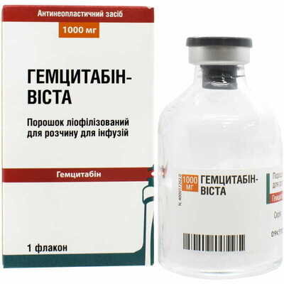 Гемцитабін-Віста порошок ліоф. для р-ну д/інф. по 1000 мг №1 у флак.