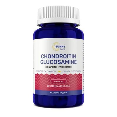 Хондроїтин та глюкозамін Sunny Caps Chondroitin та Glucosamine Powerful, 60 капсул