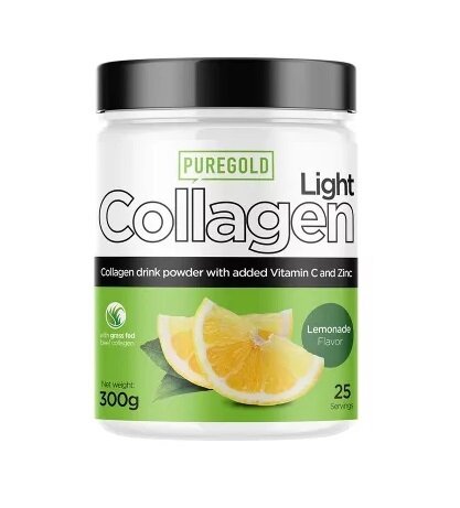 Колаген Pure Gold CollaGold Light Lemonade з гіалуроновою кислотою, вітаміном С та цинком, зі смаком лимонаду, 300 г