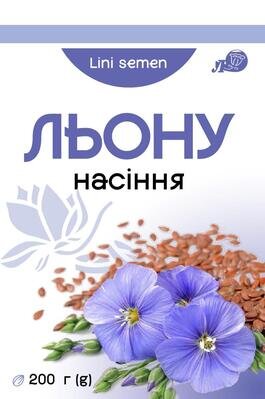 Льону насіння по 200 г у пач. з внут. пак.