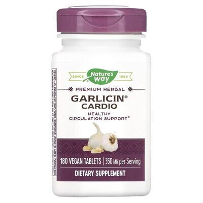 Гарліцин (часник) кардіо Nature's Way Garlicin Cardio без запаху, 180 таблеток