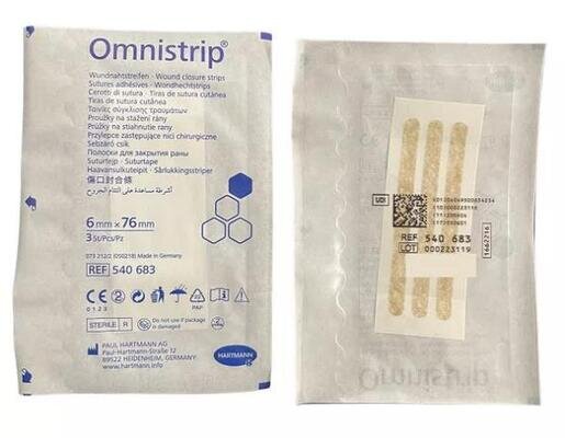 Смужки для безшовного закриття ран Omnistrip 6 мм х 76 мм, 3 штуки