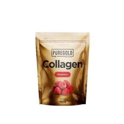 Колаген Pure Gold Collagen Raspberry з гіалуроновою кислотою, вітаміном С та цинком, зі смаком малини, 450 г