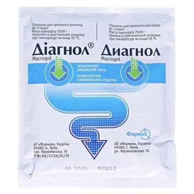 Діагнол порошок д/ор. р-ну 64 г/пак. по 73.69 г №4 у пак.
