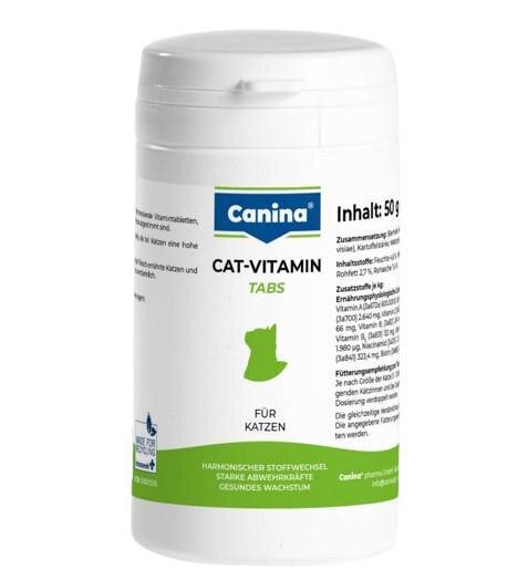 Вітамінний комплекс для котів Canina Cat-Vitamin Tabs, 50 г 100 таблеток