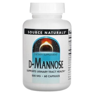 D-Манноза Source Naturals D-Mannose 500 мг, 60 капсул