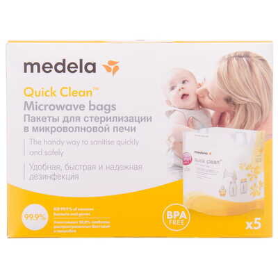 Пакети для стерилізації Medela Quick Clean Microwave Bags, 5 шт