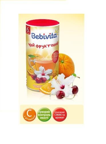 Напій Bebivita Чай фруктовий, сухий швидкорозчинний, 200 г