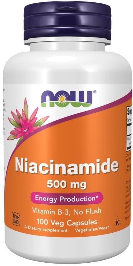 Ніацинамід NOW Niacinamide 500 мг вег. капсули №100
