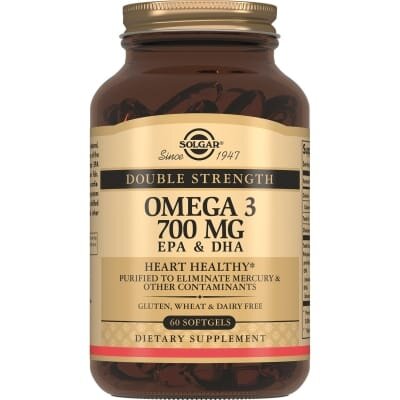 Омега-3 Solgar Double Strength Omega-3 700 мг м'які капсули №60