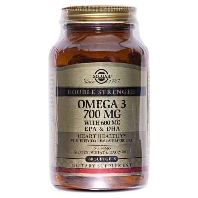Омега-3 Solgar Double Strength Omega-3 700 мг м'які капсули №60