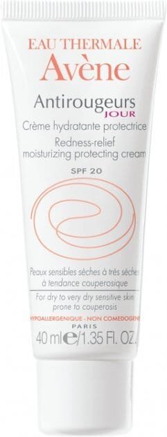 Крем для обличчя Avene Antirougeurs Jour SPF20 денний зволожуючий для сухої та дуже сухої шкіри схильної до куперозу, 40 мл
