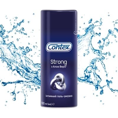 Інтимний гель-змазка Contex Strong з алое вера для анального сексу (лубрикант), 100 мл