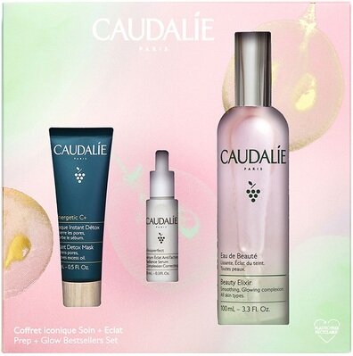 Набір Caudalie Beauty Elixir (Еліксир-вода для обличчя 100мл, Сироватка для обличчя 10 мл, Маска Детокс 15мл)