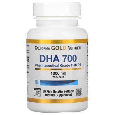 DHA 700 California Gold Nutrition 1000 мг, 30 желатинових капсул