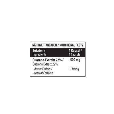 Гуарана 22% MST Nutrition Guarana 22% 500 мг, 120 капсул