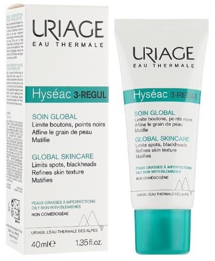 Крем для обличчя Uriage Hyseac 3-Regul Global Skincare універсальний догляд для комбінованої шкіри, 40 мл