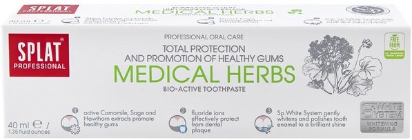Зубна паста Splat Professional Medical Herbs Лікувальні трави Compact, 40 мл