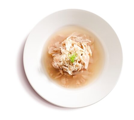 Корм вологий Cherie Flaked Yellowfin Mix Skipjack Tuna & Chiken для котів з ніжними шматочками тунця та курки в соусі, 80 г
