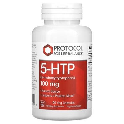 5-HTP (5-Гідрокситриптофан) Protocol for Life Balance 5-HTP 100 мг, 90 рослинних капсул