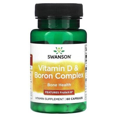 Вітамін Д і комплекс з Бором Swanson Vitamin D & Boron Complex, 60 капсул
