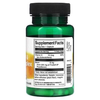 Вітамін Д і комплекс з Бором Swanson Vitamin D & Boron Complex, 60 капсул