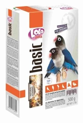 Корм повнораціонний Lolo Pets для нерозлучників, 500 г