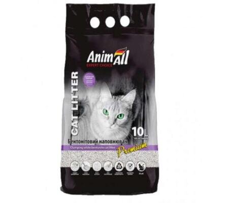 Наповнювач для туалету AnimAll Premium білий бентонітовий з ароматом лаванди, 10 л