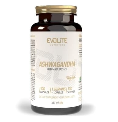 Ашваганда Evolite Nutrition Ashwagandha 375 мг, 100 капсул