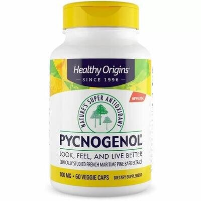 Екстракт соснової кори Healthy Origins Pycnogenol 100 мг, 60 капсул