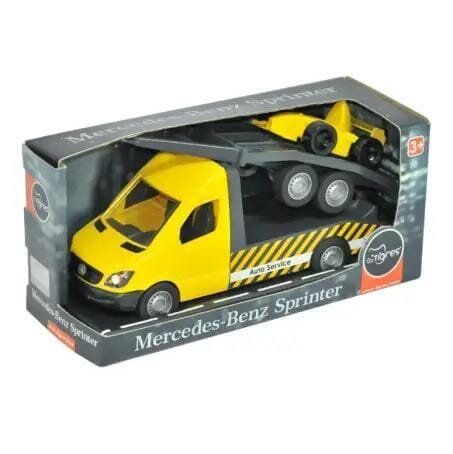Іграшка для дітей Tigres Авто Mercedes-Benz Sprinter Евакуатор з лафетом жовтий
