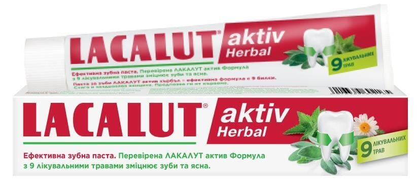 Зубна паста Lacalut Aktiv Herbal, 50 мл