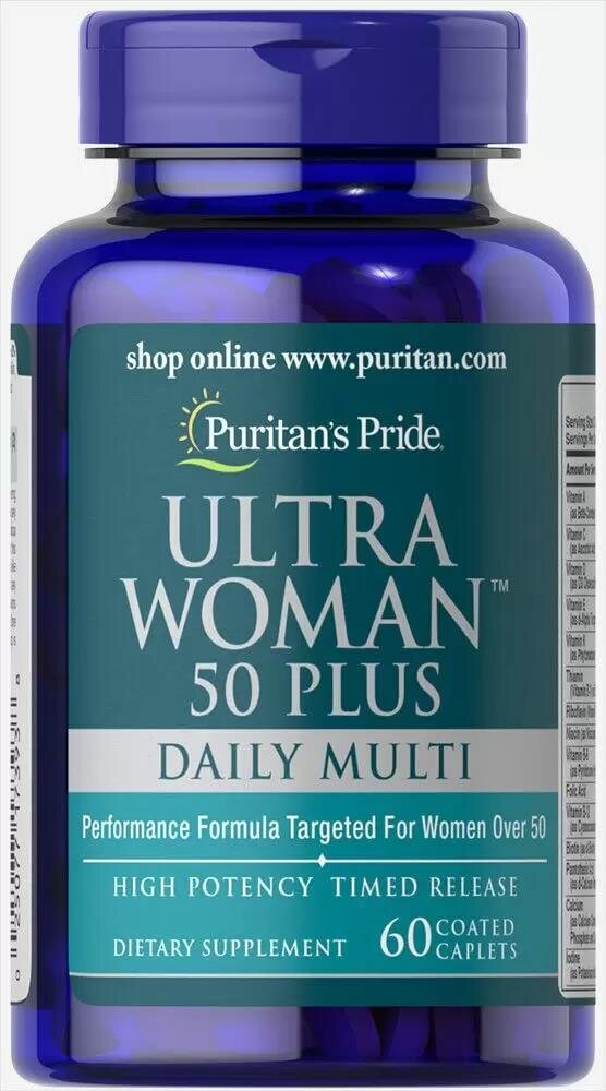 Вітаміни для жінок Puritan's Pride Ultra Woman 50 Plus, 60 капсул